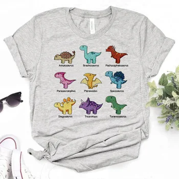 Тениска с динозавром дамски градинска тениска дамски градинска облекло