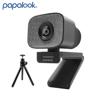 Уеб камера 2K HDR 1080P, PAPALOOK PA930 60FPS Streamcam за PC, Потоковая USB-камера с Двойна стереомикрофоном за OBS/SKYPE/ZOOM