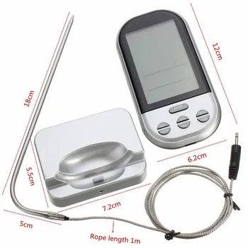Умен термометър за месо, безжичен цифров Bluetooth, Аксесоари за барбекю и за фурна, печене, Smokehouse, Грил, Кухненски инструмент, подарък