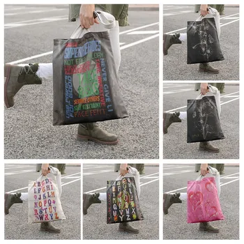 Холщовая чанта през рамо, чанта за съхранение на козметика, дамска чанта за пътуване, ретро-модерна чанта за пазаруване, холщовая чанта