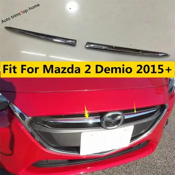 Хромирани елементи на предната решетка Декоративна ивица, хастар, подходящ за Mazda 2 Demio 2015-2021 Външни аксесоари