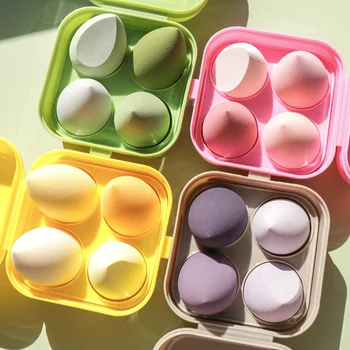 Цветен Комплект за грим Яйце Egg Box Set Комплект за грим Egg Sponge Прах Нежна, Не яжте Захар Във водата, Опаковка в кутия за подарък Голям размер