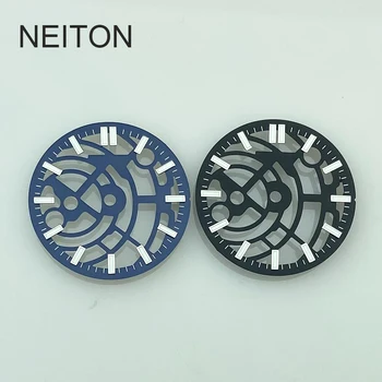 Циферблат часа NEITON 28,5 мм, стерилна, люминесцентный, механизъм NH35 NH36 NH70 NH72