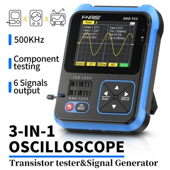 Цифров Генератор на сигнали Oscillo FNIRSI ДСО-TC3 Честотна лента от 500 khz Честотата на дискретизация на 10 държави-членки/с Поддръжка за Откриване на диодного транзистор LCR