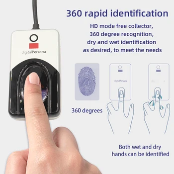 Цифров персона U are U 4500, биометричен скенер за пръстови отпечатъци, USB-четец на пръстови отпечатъци uru4500