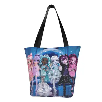 Чанта за пазаруване Rainbow High Dolls, Дамски Холщовая чанта през рамо, Преносими чанти за пазаруване в аниме-анимация