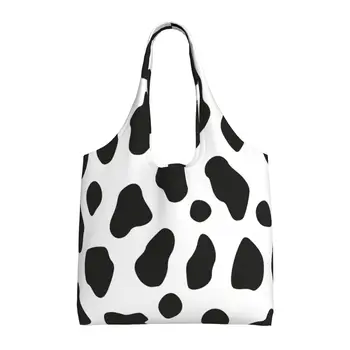 Чанта за покупки от телешка кожа за еднократна употреба, сгъваема, моющаяся чанта за пазаруване с калъф