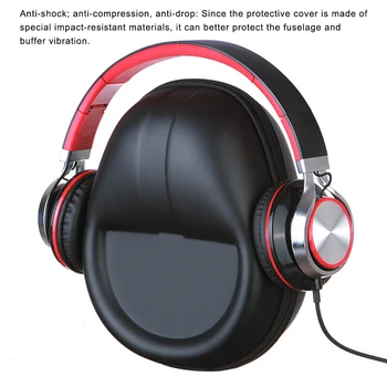 Чанта за съхранение на слушалки, професионален прост обикновен защитен калъф с цип с защита от надраскване, аксесоари за носене