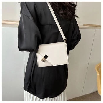 Чанта през рамо в ретро стил, дамски чанти-клатчи с ключалка Normcore