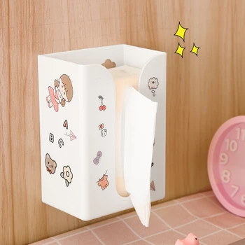 Чекмеджето за хартия Креативната кутия за салфетки без дупки, с монтиран на стената кутия за съхранение на хартиени кърпи за ръце чекмеджето за хартиени кърпи за ръце