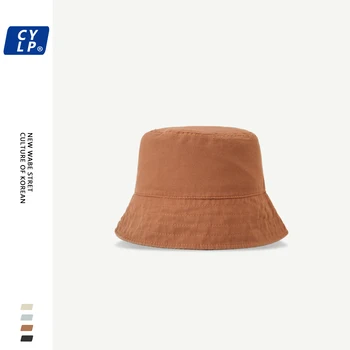 Шапка, дамски шапка в японски стил, модни универсална клетчатая двустранно проста универсална выстиранная памучен шапка-кофа