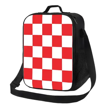 Шахматни чанти за Обяд в Хърватския Стил с Изолация за Къмпинг и Пътешествия, за многократна употреба Термоохладитель, Обяд-Бокс За Жени И Деца