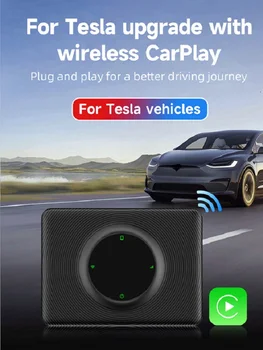щепсела и да играе, поддръжка CarPlay Dongle За Tesla Model 3, Модел на X, Y, Модел S, Автоматична поддръжка на WIFI Асистент, Безжична мини-скоростна CarPlay